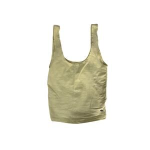 American Eagle Cotton Stretch Yellow Crop Tank Top - Size XXS